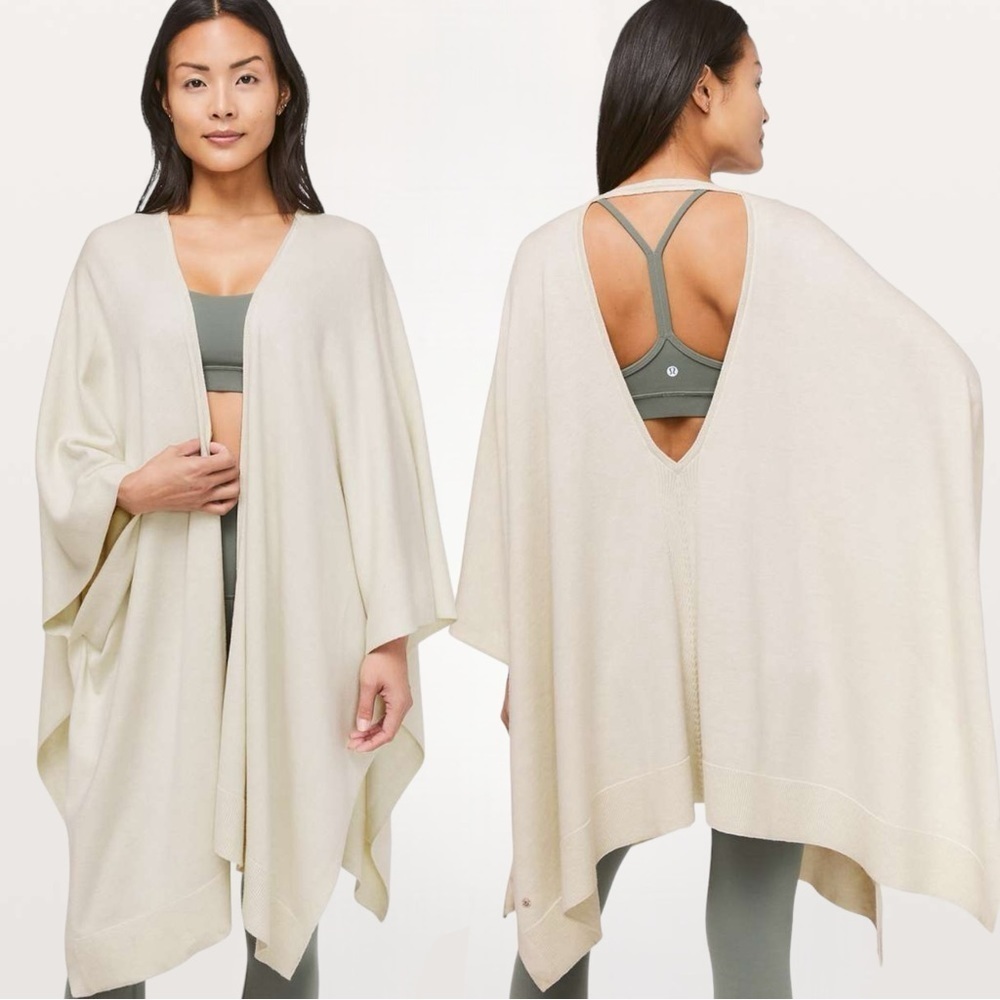 lululemon athletica Cream Open-Front Poncho
